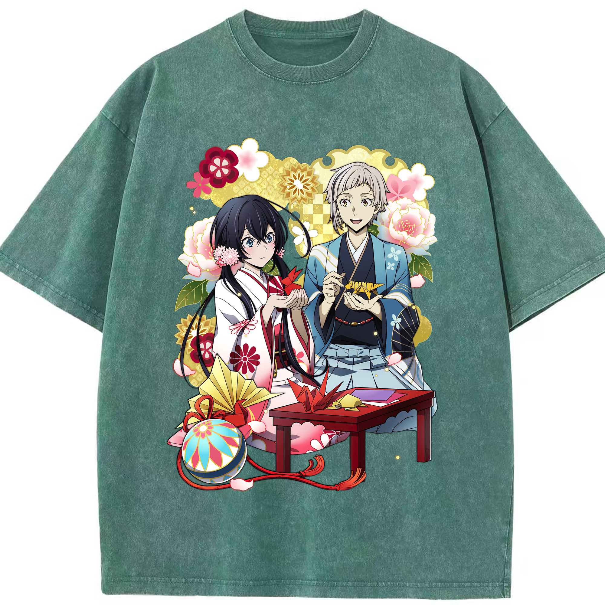 （画像用） 文豪ストレイドッグス Bungo Stray Dogs 綿100% ヴィンテージ風 半袖Tシャツ（フロントプリント）